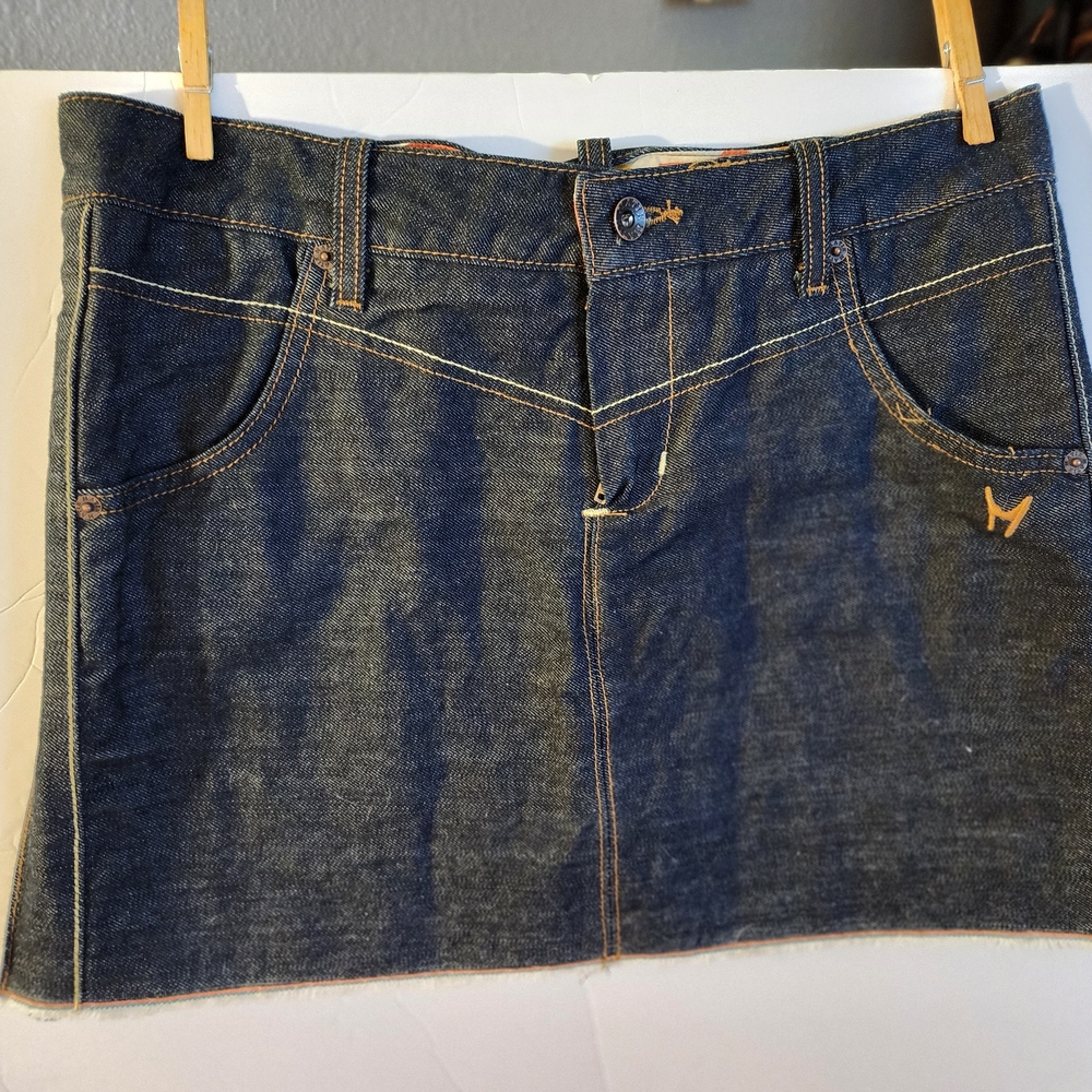 Matix Blue Pencil Mini Skirt Casual